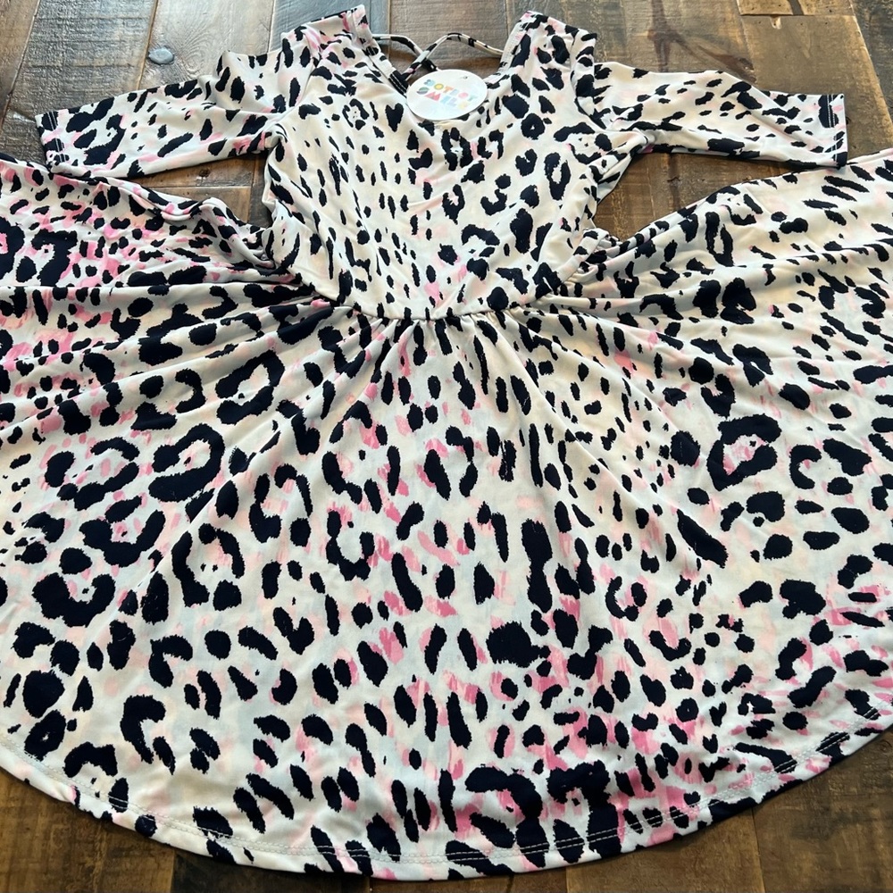 Dot Dot Smile size 5/6 or 7 girls snow leopard Ballerina twirl dress new
